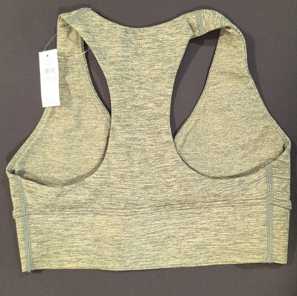 NWT OFFLINE Aerie v neck sports bra green heathered XXS - Picture 2 of 6